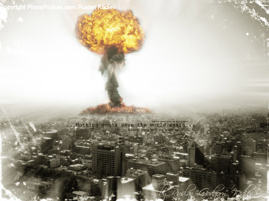 Bomb, City, Downtown, Building, High Rise, Metropolis, Urban