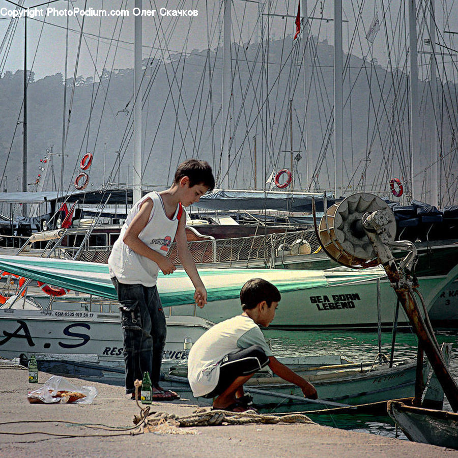 People, Person, Human, Boat, Watercraft, Dinghy, Kicking