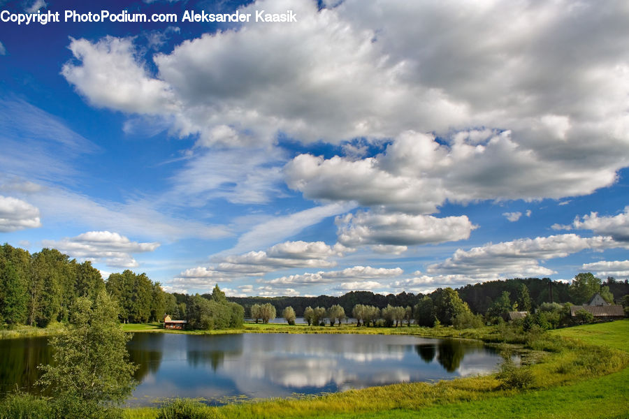 Cloud, Cumulus, Sky, Azure Sky, Outdoors, Lake, Water
