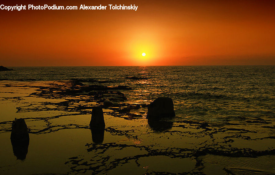 Hole, Dawn, Dusk, Sky, Sunrise, Sunset, Beach