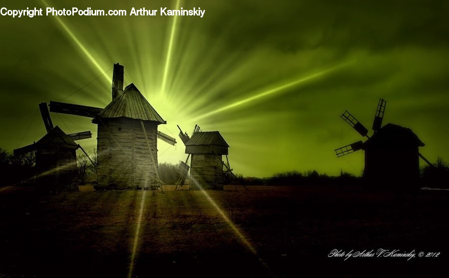 Silhouette, Building, Hut, Shelter, Cabin, Rural, Shack