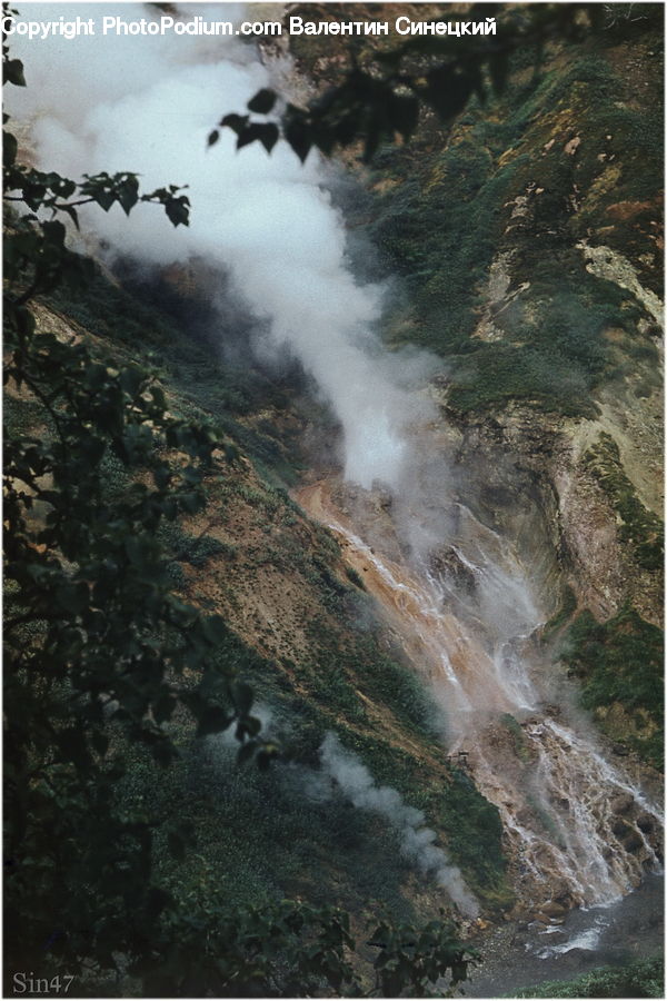 Water, Landslide, Fence, Wall, Art, Modern Art, Forest
