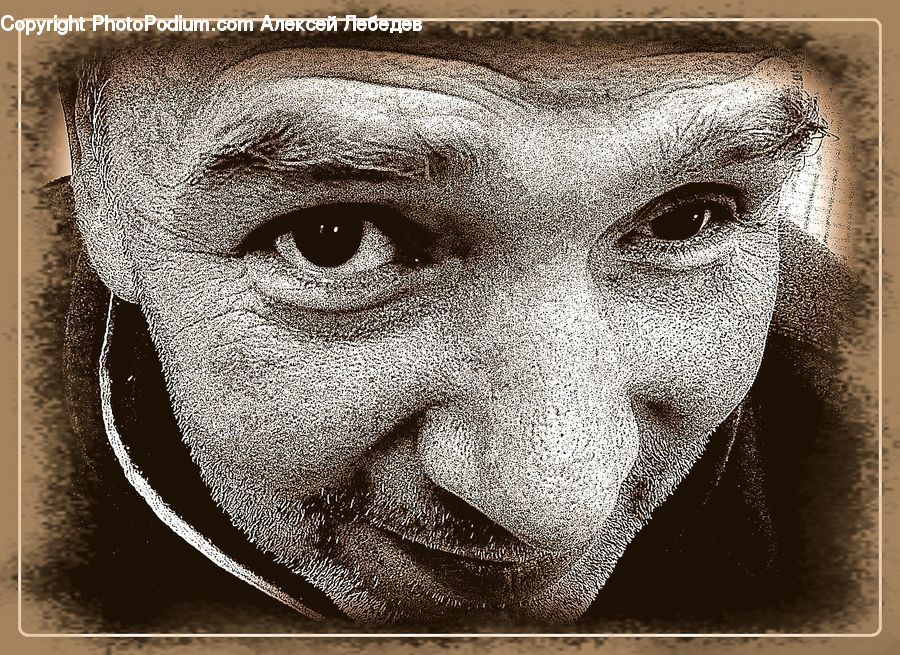 Person, Portrait, Face, Head, Art, Flyer