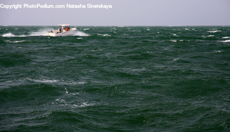 Boat, Dinghy, Outdoors, Sea, Water, Sea Waves, Beach