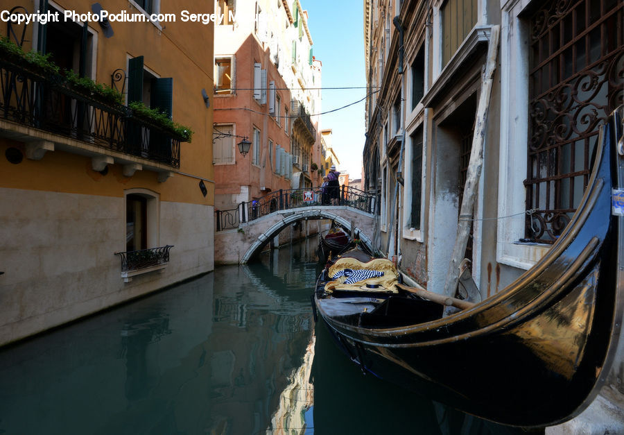 Boat, Gondola, Plant, Potted Plant, Balcony