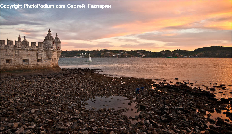 Coast, Outdoors, Sea, Water, Beach, Architecture, Castle
