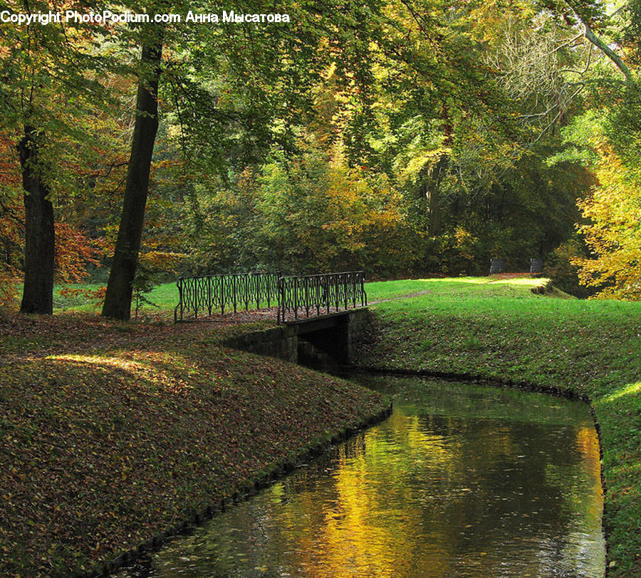 Canal, Outdoors, River, Water, Park, Landscape, Nature