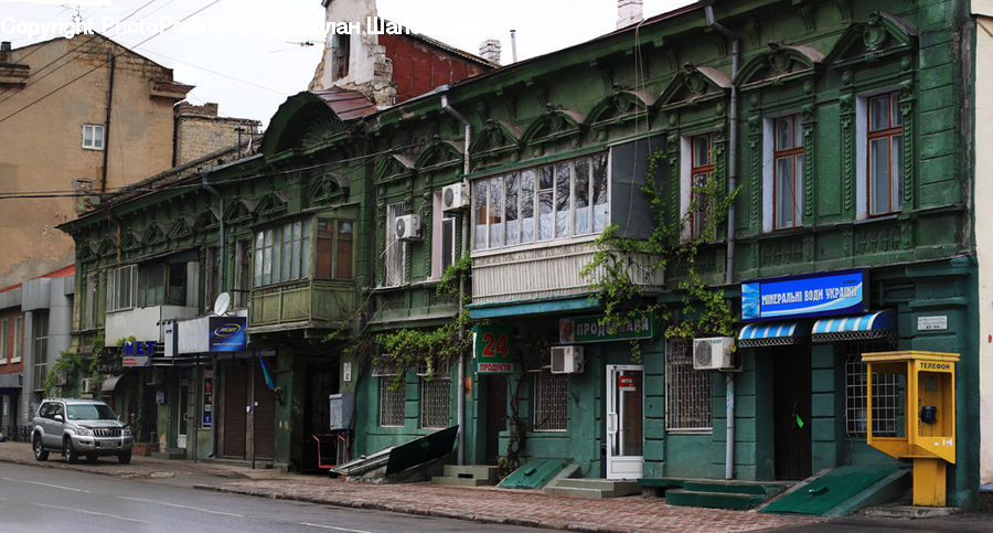 Building, Road, Street, Town, Downtown, Plant, Vine