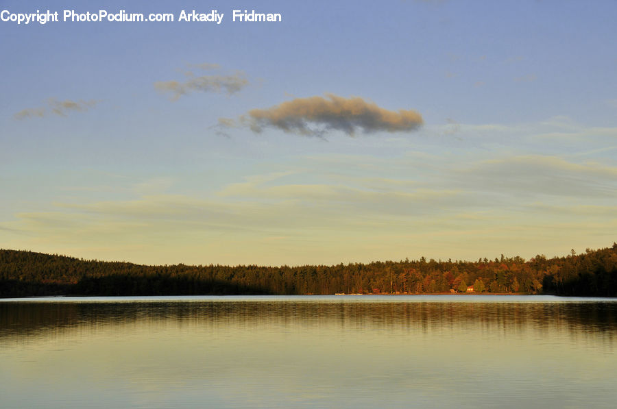 Lake, Outdoors, Water, Azure Sky, Cloud, Sky, Dawn