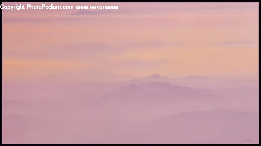 Dawn, Dusk, Sky, Sunrise, Sunset, Fog, Mountain