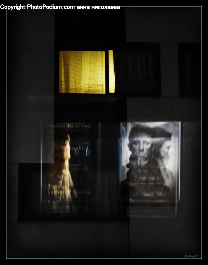 Fireplace, Hearth, Curtain, Home Decor, Collage, Poster, Art