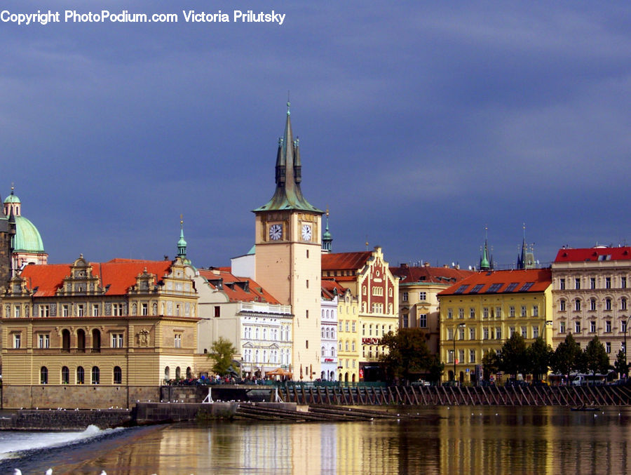 Architecture, Dome, Downtown, Plaza, Town Square, Canal, Outdoors