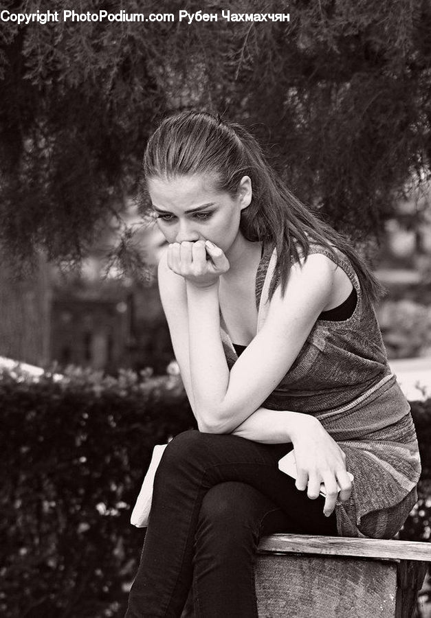 People, Person, Human, Bench, Finger, Portrait, Selfie