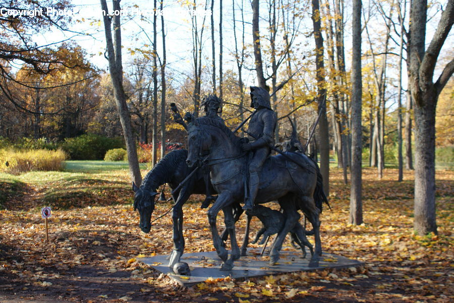 Forest, Grove, Land, Art, Sculpture, Statue, Animal