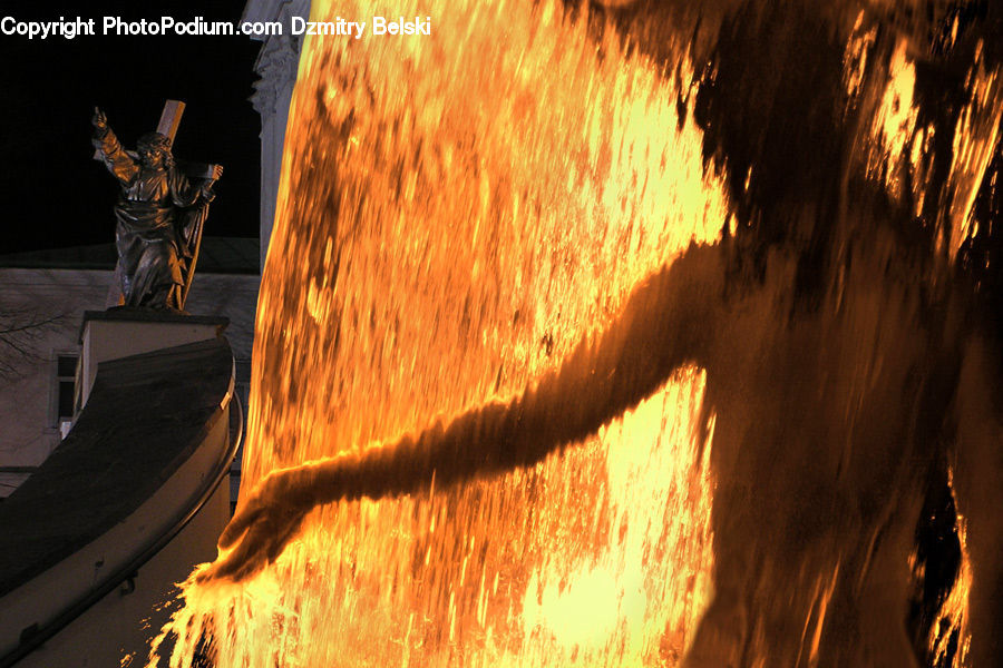 Art, Sculpture, Statue, Fire, Cave, Forest Fire, Anubis
