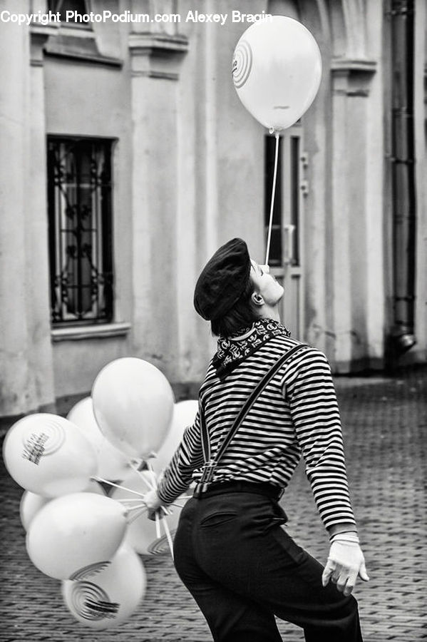 Human, People, Person, Clown, Mime, Performer, Outdoors