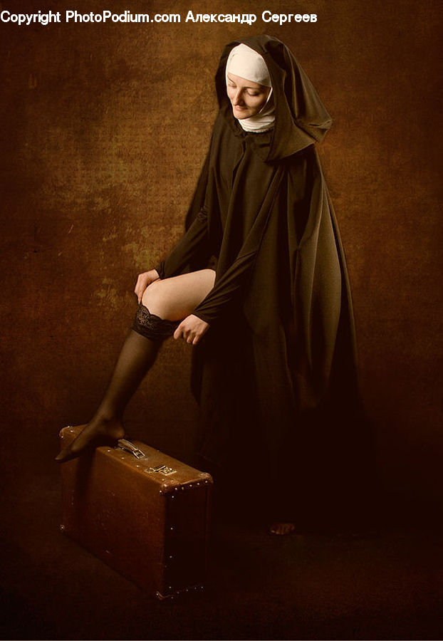 People, Person, Human, Cloak, Bag, Briefcase, Luggage