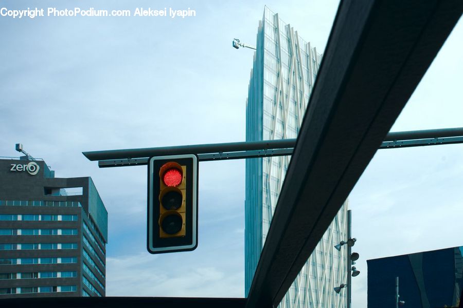Light, Traffic Light, Building, Office Building, City, High Rise, Architecture