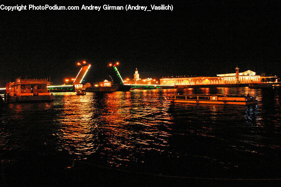 Night, Outdoors, Water, Lighting, City, Downtown, Urban