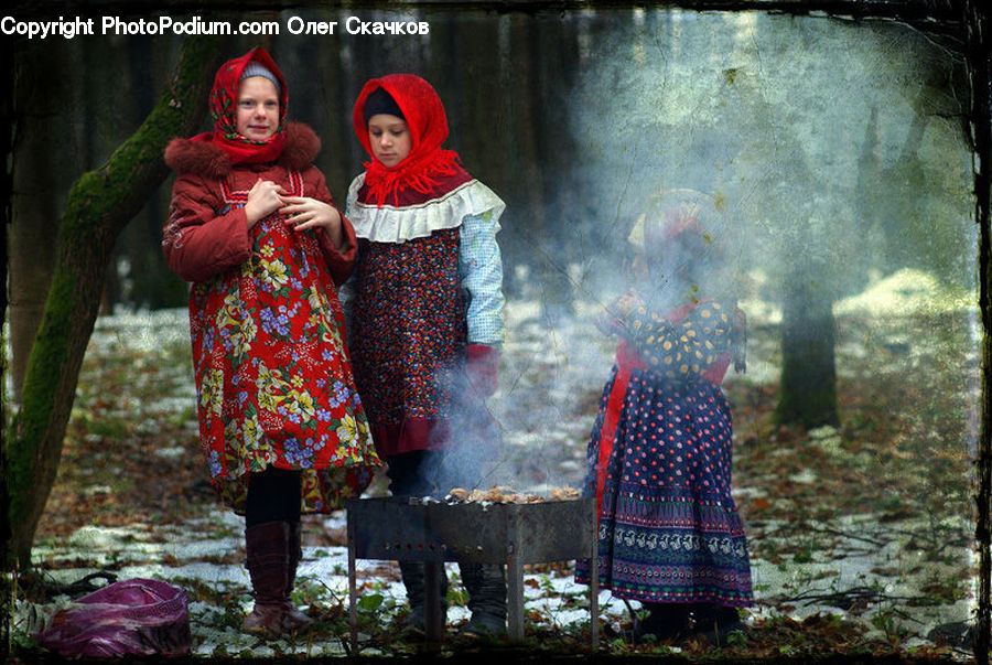 Human, People, Person, Costume, Sari, Apron, Clown
