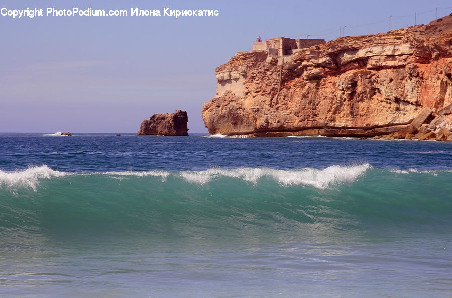 Cliff, Outdoors, Promontory, Beach, Coast, Sea, Water