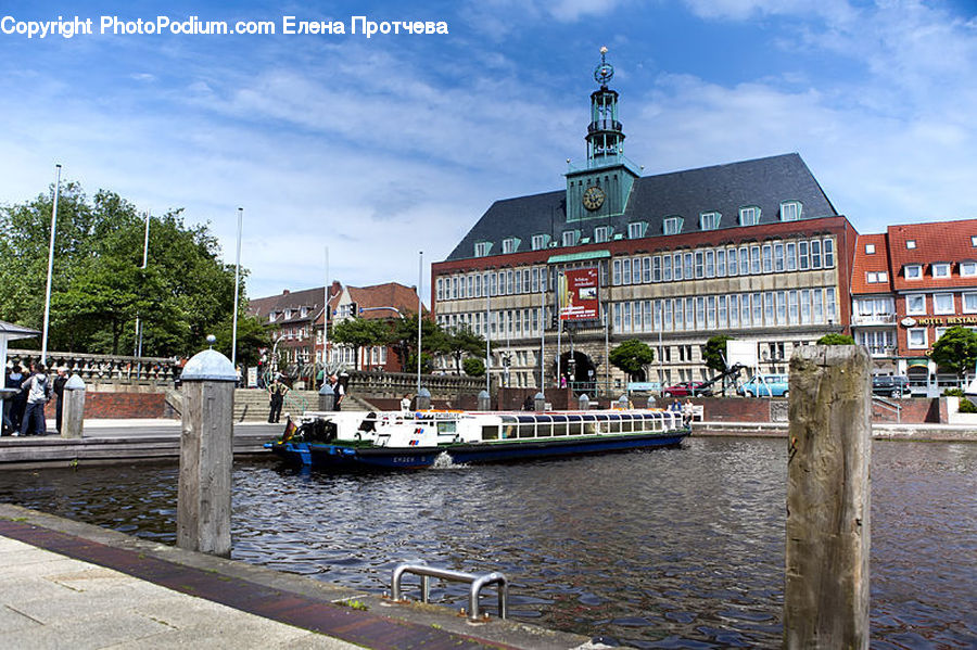 Canal, Outdoors, River, Water, Cruise Ship, Ferry, Freighter