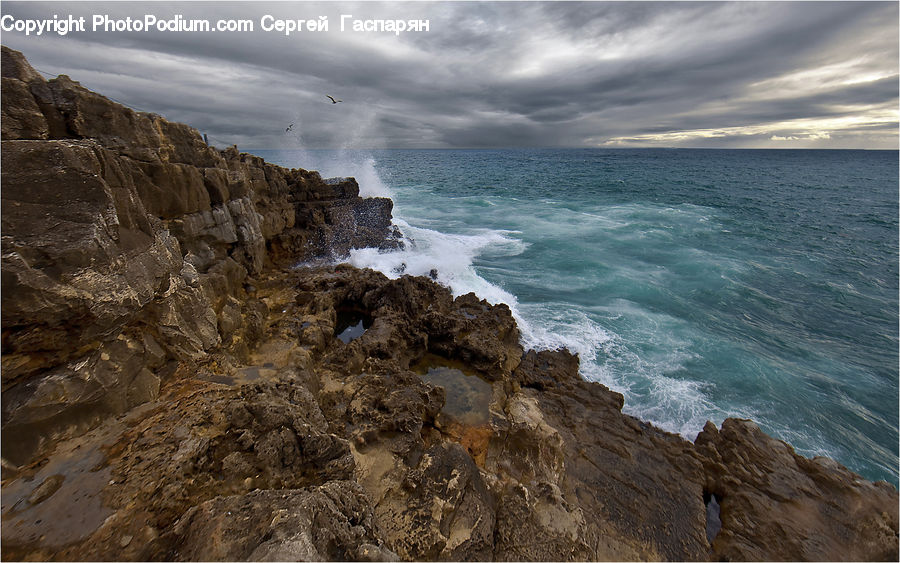 Cliff, Outdoors, Promontory, Coast, Sea, Water, Ocean