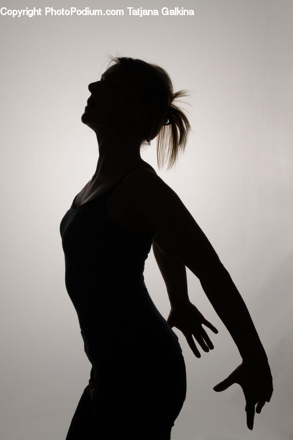 Silhouette, Person, Portrait, Selfie, Female