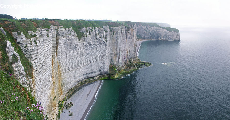 Cliff, Outdoors, Coast, Sea, Water, River, Waterfall