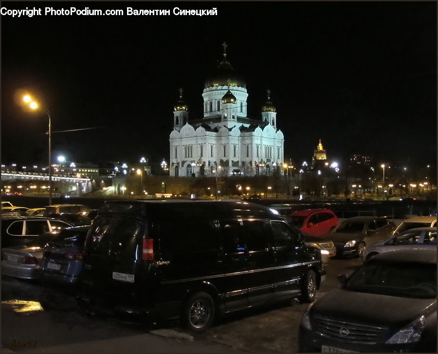 Automobile, Car, Vehicle, Parking, Parking Lot, Sports Car, Night