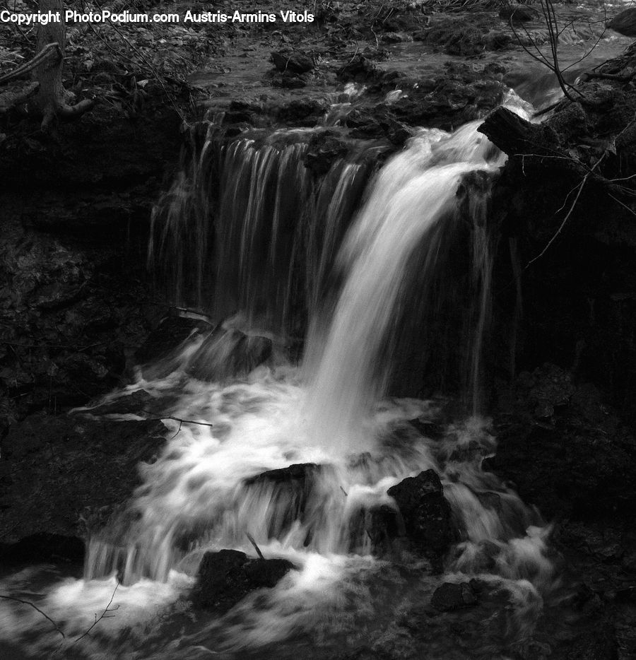 Creek, Outdoors, River, Water, Waterfall, Forest, Jungle
