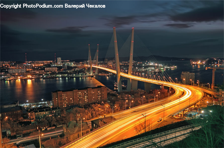 Train, Vehicle, Freeway, Road, City, Downtown, Metropolis