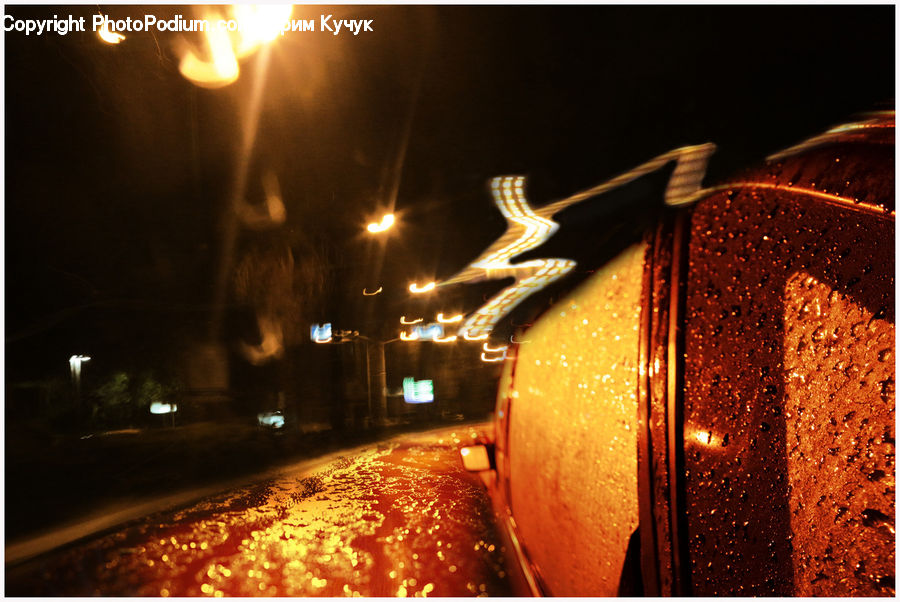 Fire, Lighting, Alley, Alleyway, Road, Street, Town