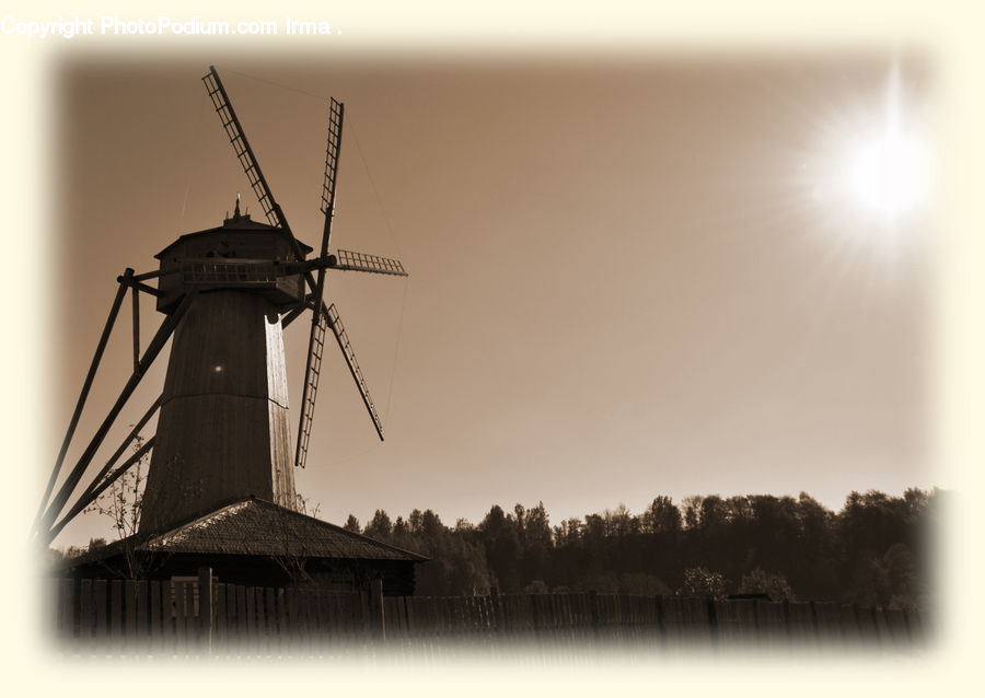 Engine, Machine, Motor, Turbine, Wind Turbine, Flare, Light