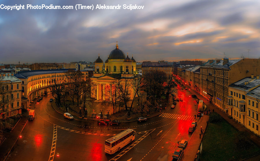 Intersection, Road, City, Downtown, Metropolis, Urban, Parliament