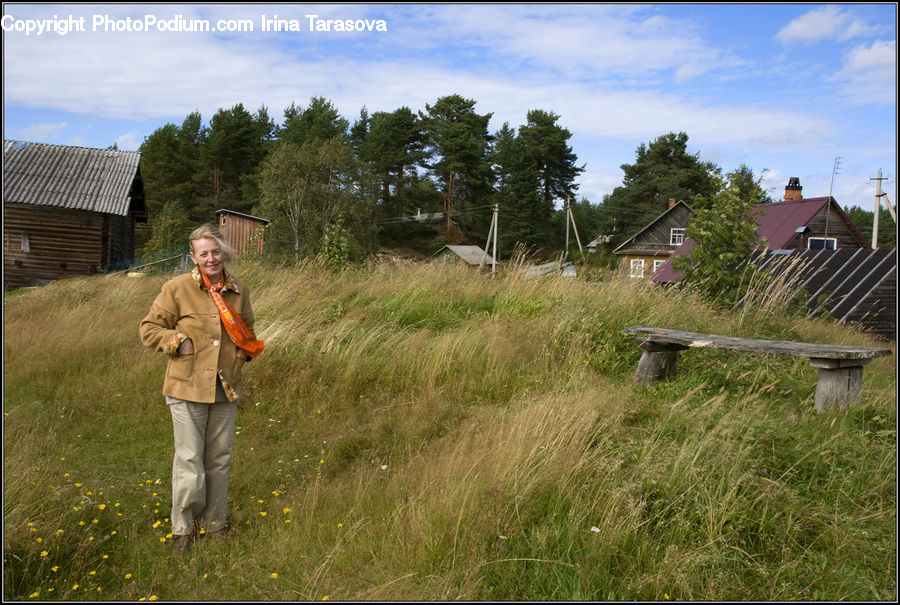 Human, People, Person, Field, Grass, Grassland, Plant