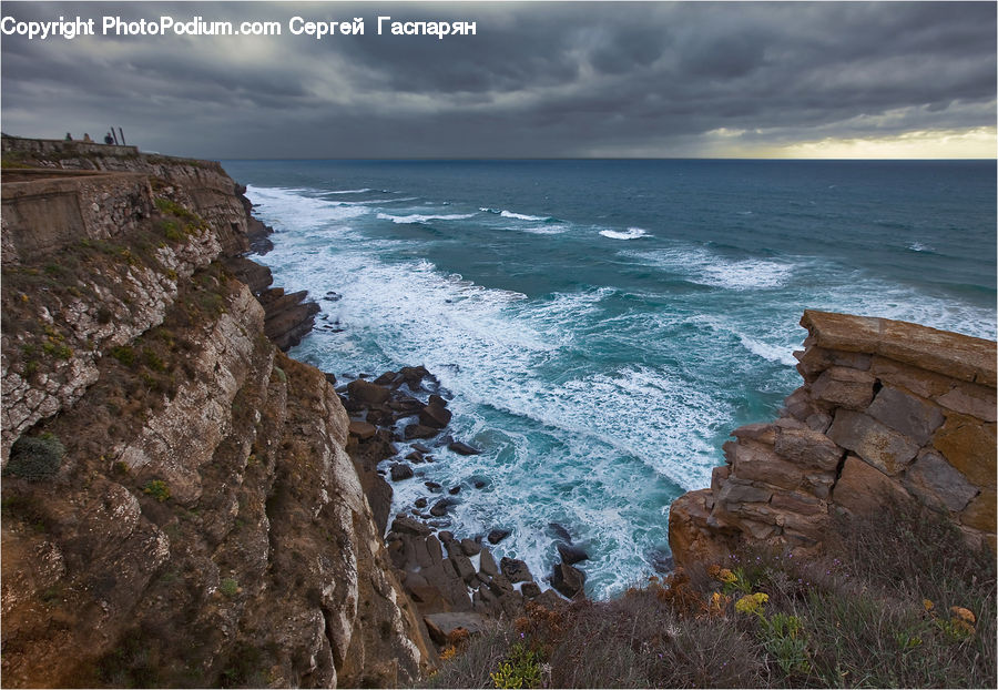 Cliff, Outdoors, Ocean, Sea, Water, Coast, Promontory