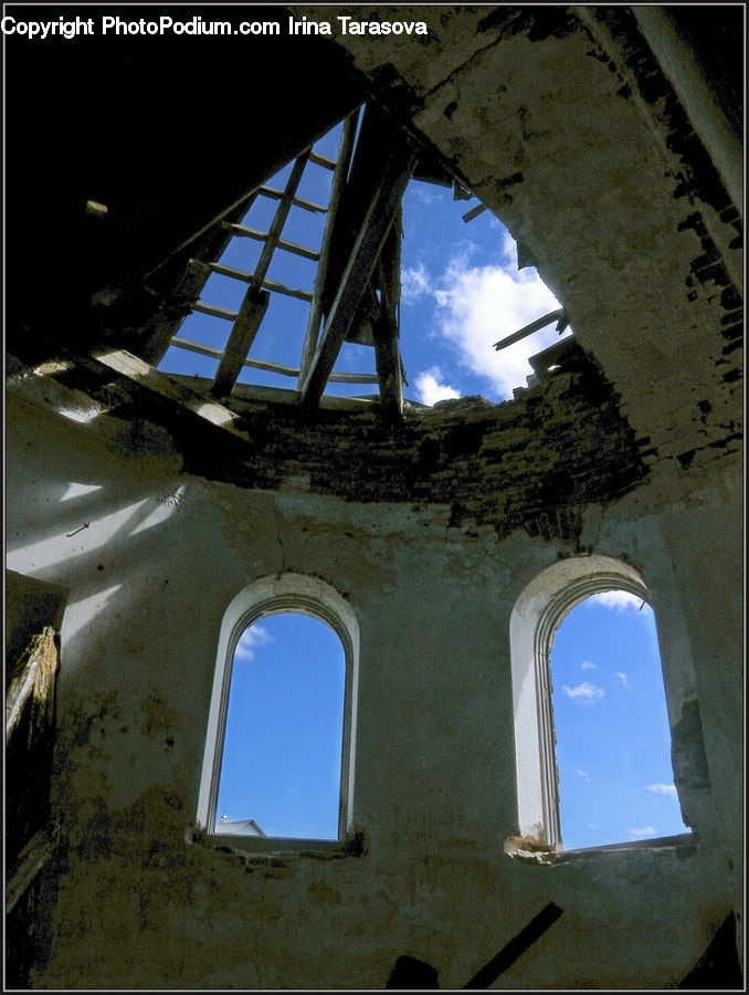 Architecture, Bell Tower, Clock Tower, Tower, Hole, Puddle, Patio