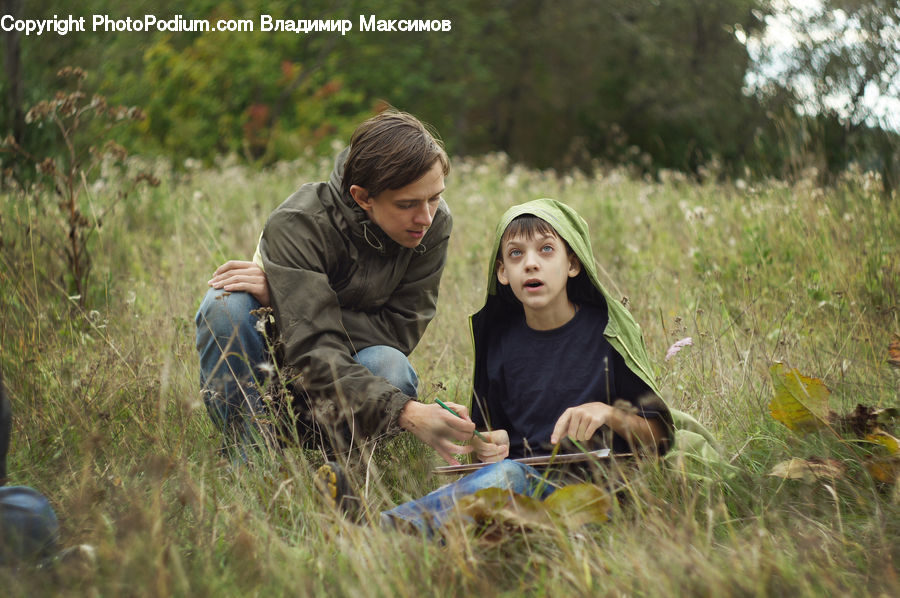 People, Person, Human, Field, Grass, Grassland, Land