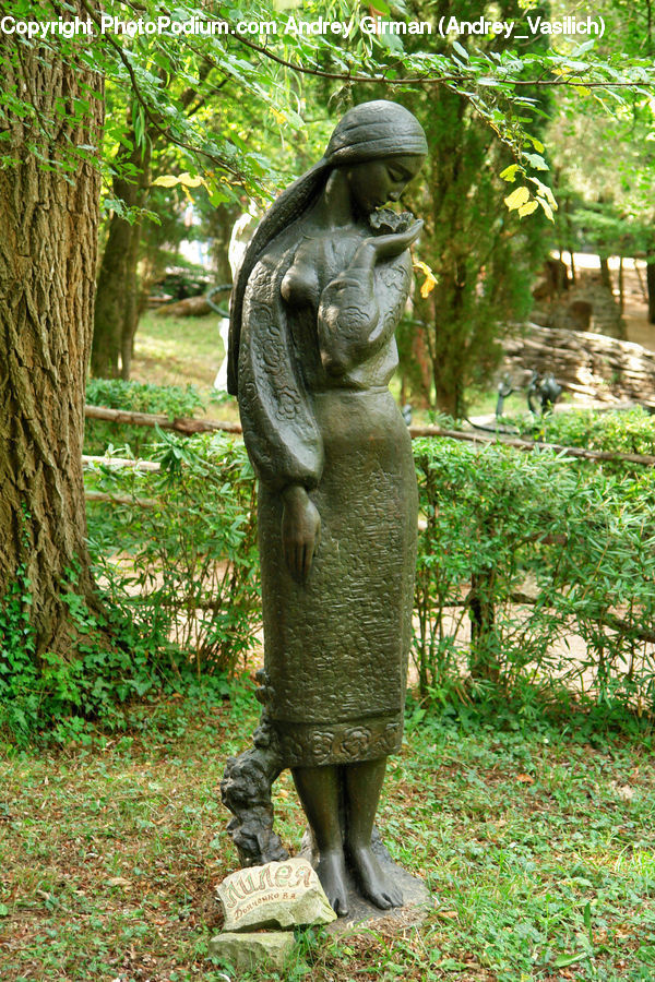 Art, Sculpture, Statue, Forest, Grove, Land, Vegetation