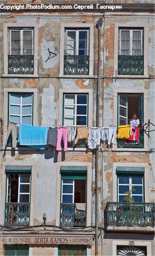Balcony, Window, Building, Housing, Hearth, Apartment Building, High Rise