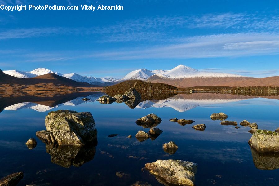 Rock, Lake, Outdoors, Water, Sea, Coast, Mountain