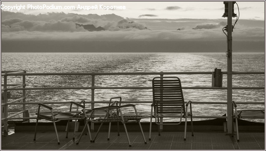 Chair, Furniture, Bench, Dock, Pier, Outdoors, Sea