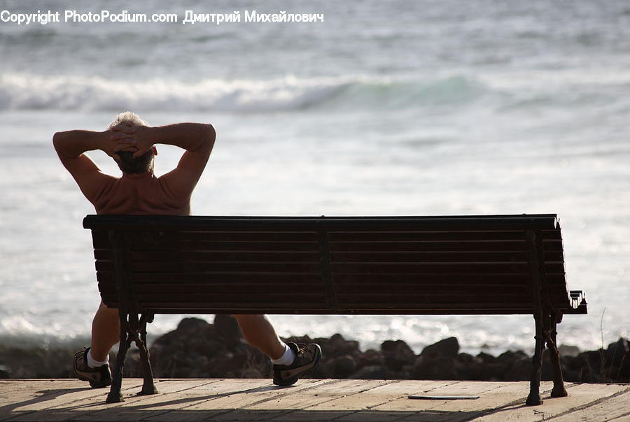 Bench, Park Bench, Corset, Heel, Shorts, Glasses, Goggles
