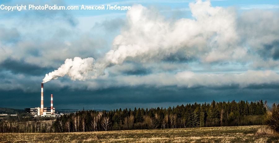 Power Plant, Azure Sky, Cloud, Outdoors, Sky, Cumulus