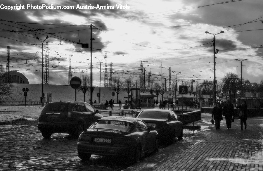 Lamp Post, Pole, Automobile, Car, Vehicle, Suv, Boardwalk