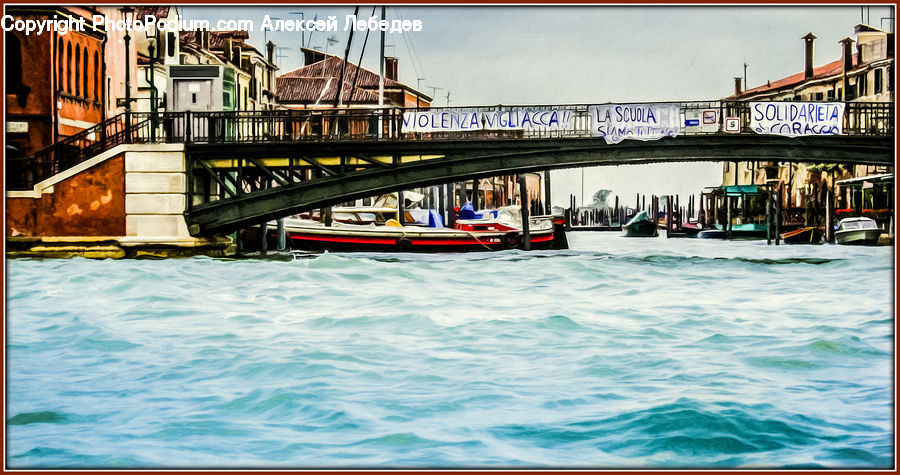Building, Housing, Villa, Architecture, Car Dealership, Canal, Outdoors