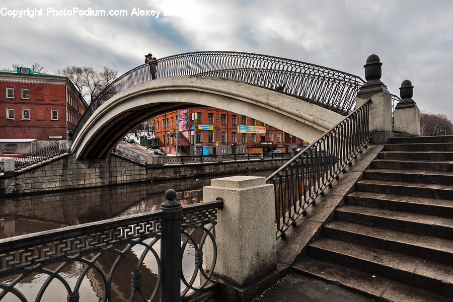 Bench, Brick, Bicycle, Bike, Vehicle, Arch, Bridge
