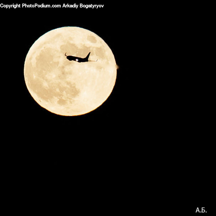 Astronomy, Full Moon, Night
