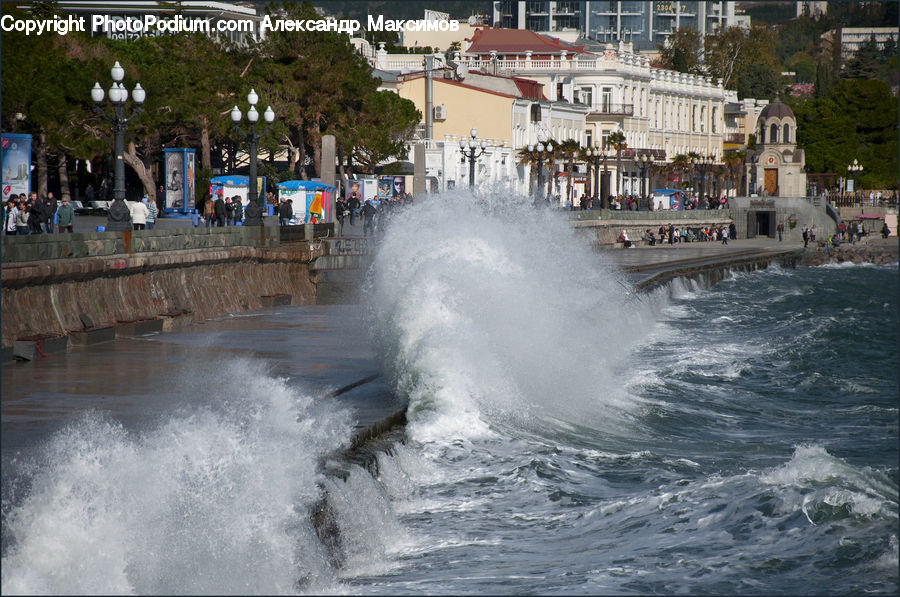 Outdoors, Sea, Sea Waves, Water, Coast, Architecture, Downtown